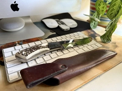 Boker Arbolito Hunter Stag Fixed Knife New Stag En McArta Handle 14.49 Ecutla - Image 1 of 3