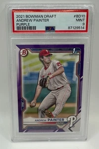 2021 Andrew Painter Bowman Draft #BD-10 1st Purple /250 Phillies - Graded PSA 9 - Picture 1 of 3