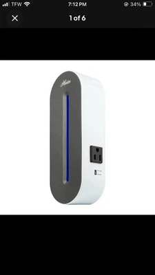 Hunter Desinfectante de Aire UV-C Montado en Enchufe, Blanco Perla HP247AP - BLANCO ¡Nuevo en Caja! Foto 1 de 4