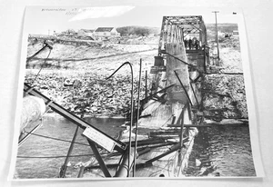 Vintage 1966 s/w Foto Brücke Einsturz Wrack Herkimer New York - Bild 1 von 2
