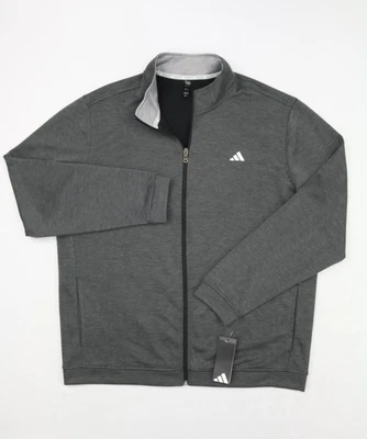 Adidas Chaqueta Elevada Para Hombres Cremallera Completa Chaqueta Negra Gris Blanca XL Bolsa de Pista de Golf Foto 1 de 4