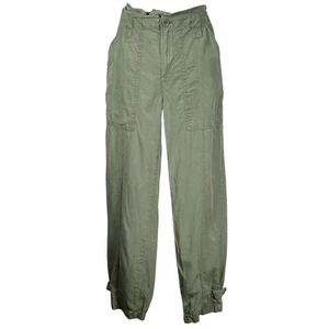Banana Republic Gr. 6L Paperbag Hose Leinenmischung olivgrün hoher Bund - Bild 1 von 13