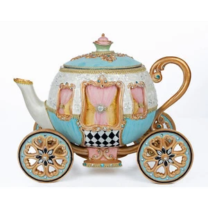 Katherine's Collection Hearts & Wonderland Teapot Carriage Candy Bowl, 13.5"H - Picture 1 of 1
