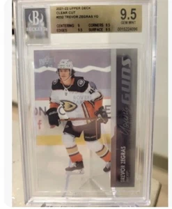 21-22 Upper Deck Clear Cut Young Guns Trevor Zegras Clear BGS 9.5 Gem Mint - Bild 1 von 3