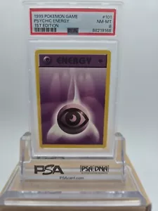 1999 Pokemon Game PSYCHIC ENERGY 1ST EDITION SHADOWLESS PSA 8 NM-MT - Picture 1 of 1