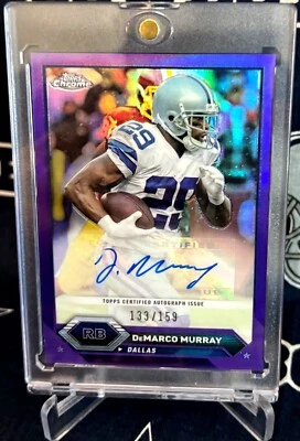 2024 Topps Chrome PURPLE Refractor Dallas Cowboys DeMARCO MURRAY Autograph AUTO - Image 1 of 4