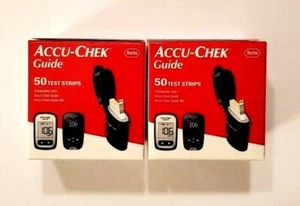 Factory Sealed AccuChek Guide Glucose Diabetic Test Strips 100 Ct Exp 07/24/2024