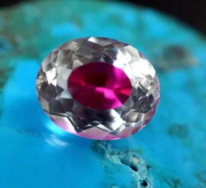 Oval Shape Pitambari Sapphire 16Ct Natural Bi-Color Loose Gemstone Certified - Picture 1 of 4