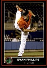 2019 Norfolk Tides Choice #23 Evan Phillips Salisbury Maryland MD Baseball Card