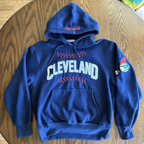 Cleveland Vaughn 99 Hoodie Major League Indians Guardians Baseball Preloved Cover
