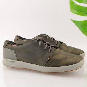 Merrell Men's Freewheel Sneaker Size 10.5 Olive Green Gray Leather Casual Shoe
