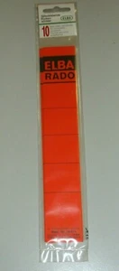 10 X ELBA CARPETA PLACA TRASERA ELBA RADO CORTO -ESTRECHO ROJO AUTOADHESIVO - Imagen 1 de 1