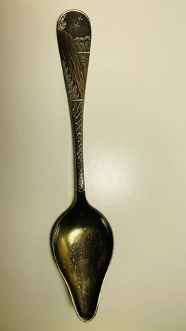 Antique Niagra Falls AM’N Stamped Sterling Silver Spoon Cover