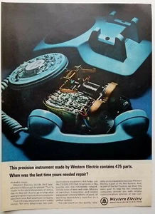 Western Electric 1965 Blue Telephone Advertisement 475 Parts - Picture 1 of 2