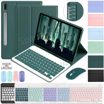 Keyboard Case Mouse For Samsung Galaxy Tab S9 FE S8 S7 S6 Lite A9+ A8 A7 Tablet - Image 1 of 4