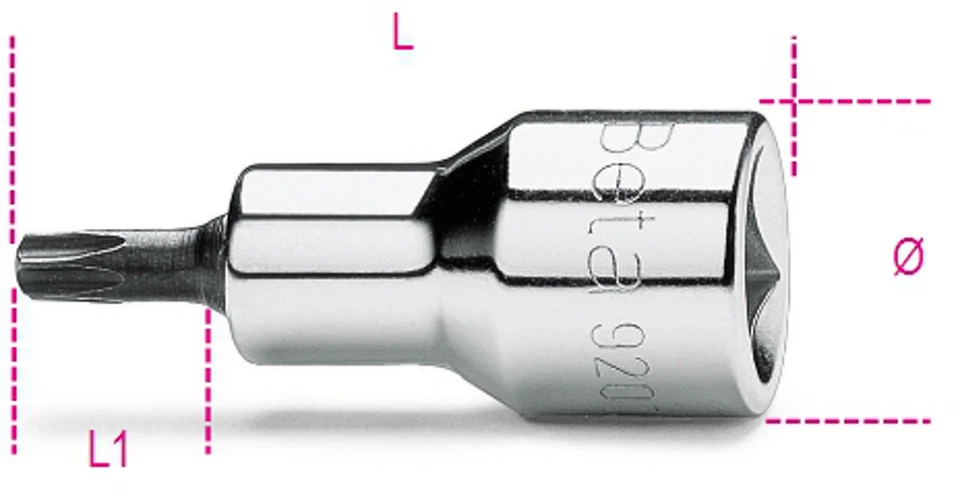 Chiave bussola Beta Utensili 920TX maschio viti Torx® 1/2" inserti bruniti - Immagine 1 di 1