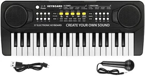 37 Key Electric Piano Keyboard with Microphone for Kids Boys Girls Birthday Gift - Picture 1 of 9