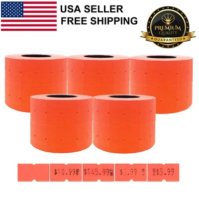 JayCo Red 1 Line 10,000 Blank Price and Date Gun Labels For MX-5500 & Perco 1