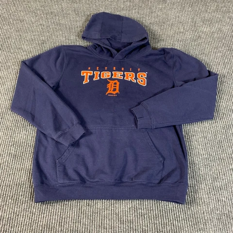Detroit Tigers Hoodie Youth Boys Extra Large XL MLB Baseball Pullover Sweatshirt Cover
