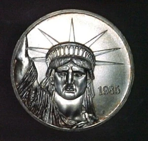 Vintage Engelhard 1985 Liberty Trade MTB .999 1 Oz Silbermünze rund - Bild 1 von 2