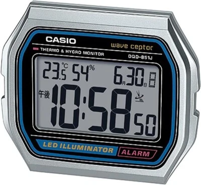 Reloj despertador eléctrico con motivo CASIO Wave Ceptor A158WA DQD-851J-8JF Japón Foto 1 de 4