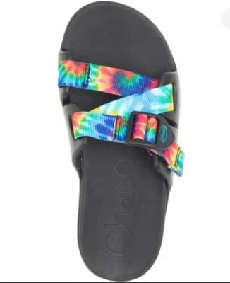 Sandalia Chaco Chillos Slides Niños’s Dark Tie Dye Talla 2 Nueva Foto 1 de 4
