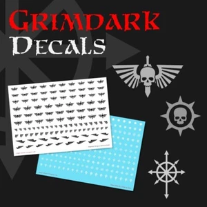 Grimdark Decals - Water Transfers - Miniatures Tabletop Wargaming - Picture 1 of 38
