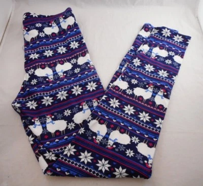 NUEVO Derek Heart Juniors Llamas Copo de Nieve Santa Sombrero Leggings Talla s XS Leer medida Foto 1 de 4