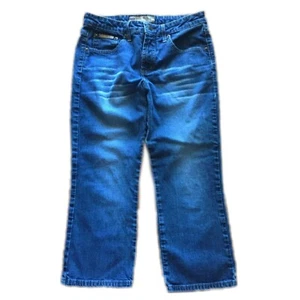 Womens Cropped Jean Denim 28 Blue Or Girls Youth 16 Juniors Relaxed - Picture 1 of 6