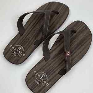 Cartago Mens Sandals Dakar Size 12 Brown Beige NWOT Flip Flop