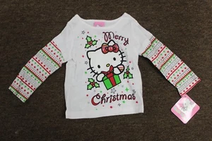 Camiseta De Manga Larga Hello Kitty Navidad Para Niñas Sanrio Ropa Top Tee Nuevo - Imagen 1 de 2