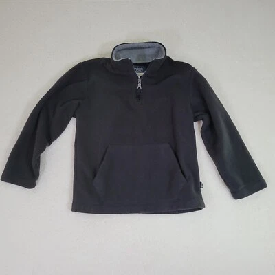 Pulôver The Children's Place preto 1/4 zíper 5/6, calça de moletom cinza Gymboree 5 - Imagem 1 de 4