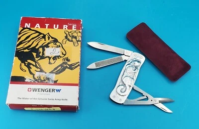 Cuchillo suizo multiherramienta Wenger Nature Series. Leopardo de las nieves! ¡Limitado! ¡En caja! RARO Foto 1 de 4