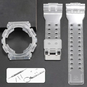 Rubber Resin Watch Band & Bezel Case For Casio GA-100 GAX100 GA-140 /120 GD-100 - Picture 1 of 30