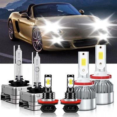 For Porsche Boxster 2005-2008 LED HID Headlight High Low Beam Fog Light Bulbs - Изображение 1 из 4