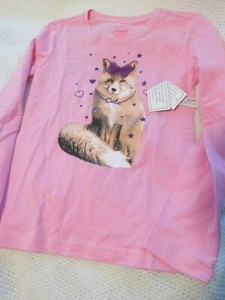 Faded Glory Pink Top with Dog ~ Sz XS 4- ~ New - Picture 1 of 1