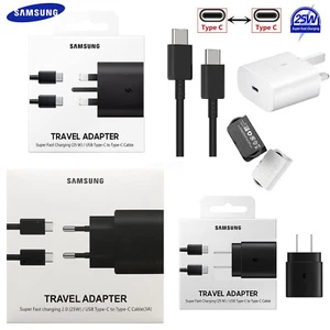 OEM Samsung 25W adaptateur chargeur super rapide câble USB-C Galaxy S20 S22+ Note10/20 - Photo 1 sur 26