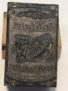 Publicidad de jugo de uva solitario bloque de madera estampado vintage - Imagen 1 de 8