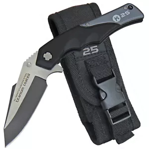 K25 Taschenmesser "Tactical Folder" Alugriff Einhandmesser Flipper Nylonetui - Bild 1 von 8