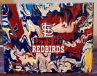 Peinture acrylique abstraite "Go Redbirds" peinte par un artiste local Ozark -- MOI !  