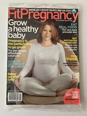 MOLLY RINGWALD * GO GREEN June July 2009 FIT PREGNANCY MAGAZINE NEW SEALED Labor - Image 1 of 4