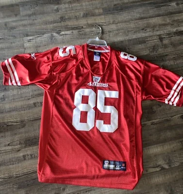 Camiseta de futebol americano masculina autêntica Reebok tamanho 48 Vernon Davis 49ers NFL - Imagem 1 de 3