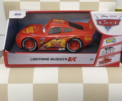 Jada Disney Cars Lightning McQueen RC Radio Control Car Red 2.4 Ghz 1:24 NEW - Image 1 of 4