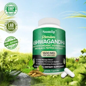Ashwagandha de alta resistencia para el cuidado saludable y la ansiedad - 120 cápsulas - Imagen 1 de 11