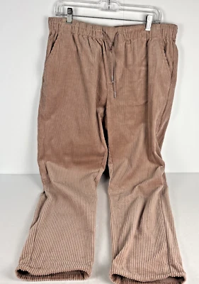 ASOS Design Men's Tapered Cord Pants Large 36 Rose Pull on Drawstring - Image 1 of 4