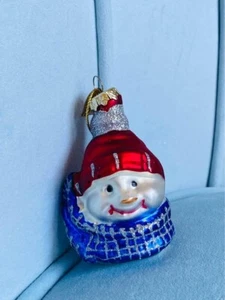 Snowman Handblown Glass - Picture 1 of 5