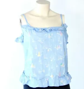 Tommy Hilfiger Nautical Blue Summer Tank Top Women's Large L NWT $59 - Picture 1 of 2