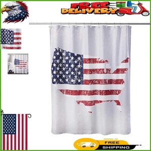 4th of July American Flag Shower Curtain, 70" x 72" - Perfect for All Seasons - Picture 1 of 4