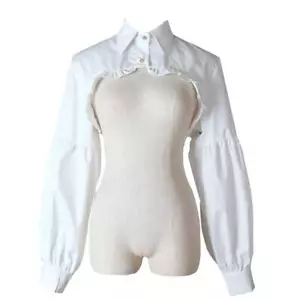 Detachable Dickey Blouse False Collar Half Shirt Blouse Collar Crop Top - Picture 1 of 8