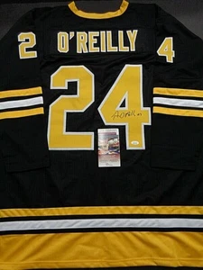 Terry O'Reilly Boston Bruins Autographed Signed Black Style Jersey XL coa-JSA* - Picture 1 of 3